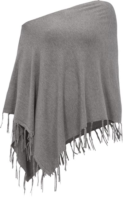 Jake S Casual Poncho Mit Asymmetrischem Schnitt Stein Melange Online