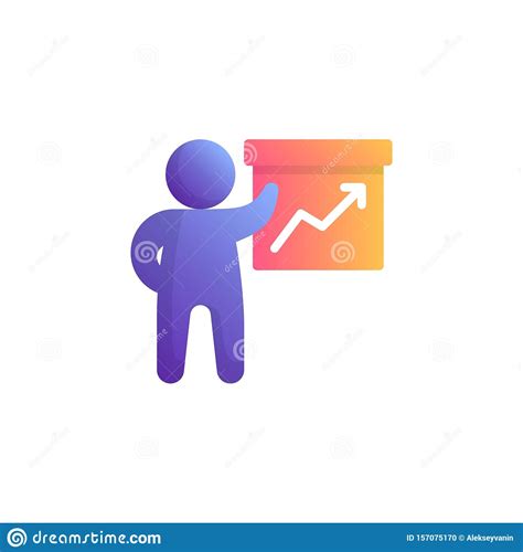 Business Presentation Flat Icon Stock Vector Illustration Of Design