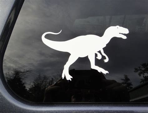 T Rex Dinosaur Sticker Vinyl Car Laptop Mirror Window Decal Etsy