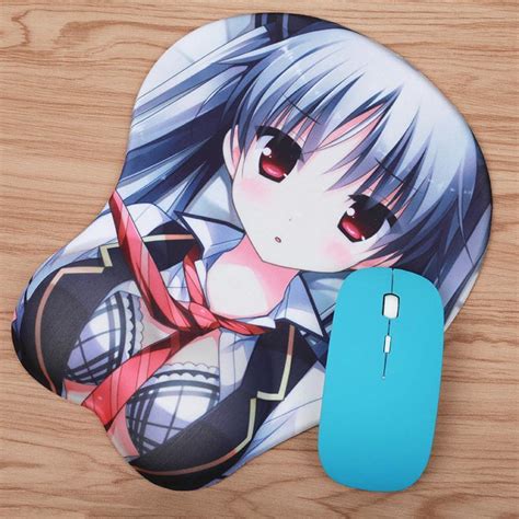 Anime 3D Mouse Pad Wrist Rest Soft Silica Gel Breast Sexy Hip Mice Mat