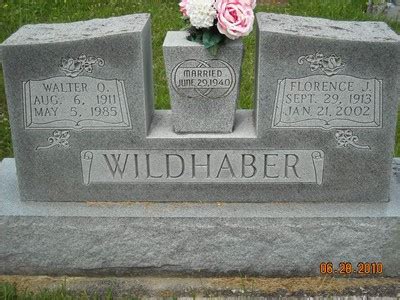 Florence Buhr Wildhaber Memorial Find A Grave