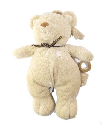 LASCAR Doudou peluche musicale ours beige 32 cm chez vous dès demain