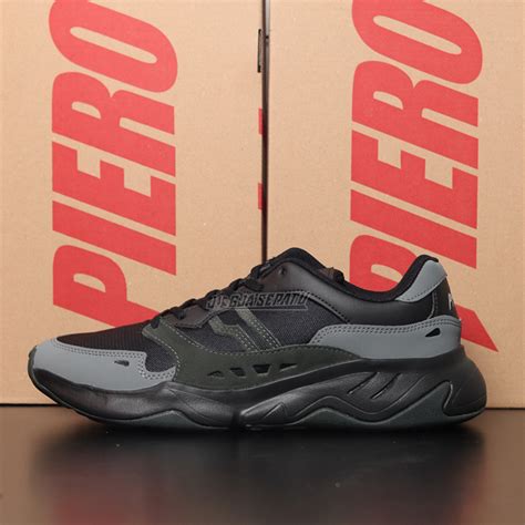 Piero Sepatu Sneakers Ergo Black Grey Lazada Indonesia