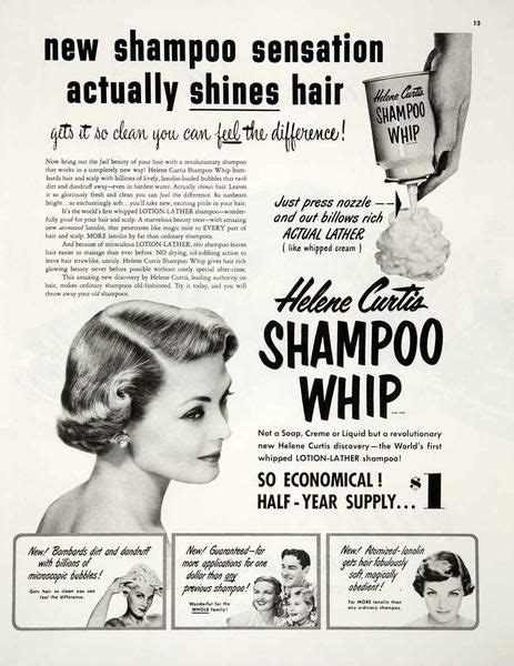 Ad Helene Curtis Shampoo Whip Lanolin Bubbles Lotion Lather Nozzl