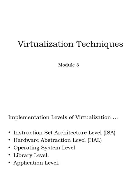 14 Implementation Levels Of Virtualization Pdf Virtual Machine Operating System