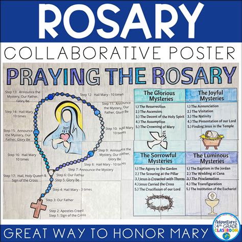 Praying The Rosary Collaborative Poster Catholic Adventures Of A