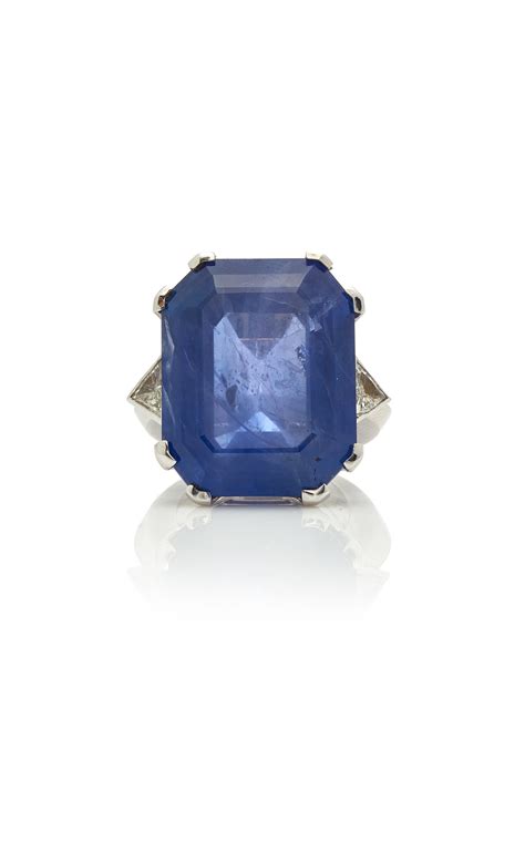 Natural 50ct Ceylon Sapphire Ring - Eleuteri