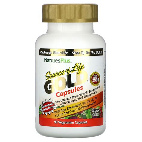 Naturesplus Source Of Life Gold Capsules Vegetarian Capsules