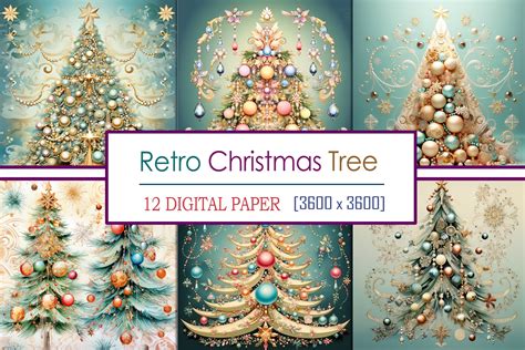 Retro Christmas Tree | Creative Market