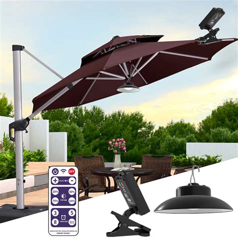 tumgatte Solar Umbrella Lights Outdoor,Timed Remote Control,Solar ...