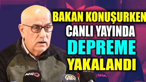 Bakan Canlı Yayında Konuşurken Depreme Yakalandı YouTube