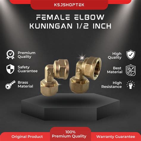 Jual Female Elbow Kuningan 1 2 Inch Knee Drat Dalam Panas Dingin Air