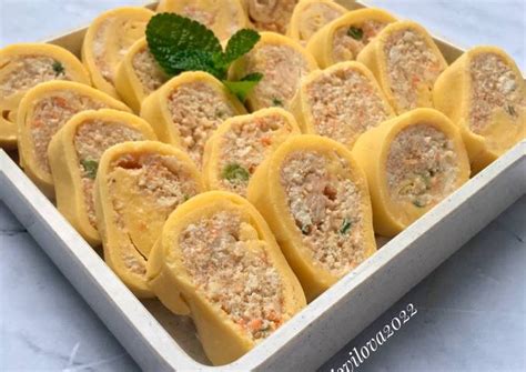 Resep Tofu Chicken Egg Roll Ala Hokben Oleh Novi Nirwanti Lova Cookpad