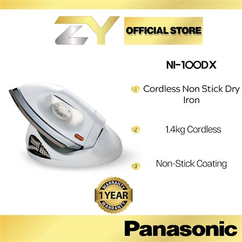 Panasonic Ni 100dx Cordless Iron Non Stick 1000w Shopee Malaysia