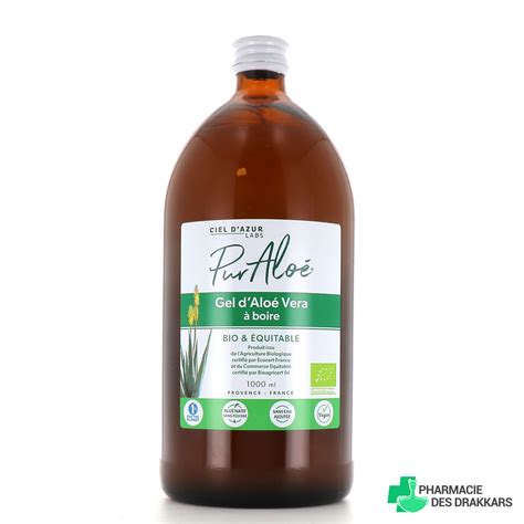 Gel aloe vera à boire Pur Aloe Confort digestif brûlures d estomac