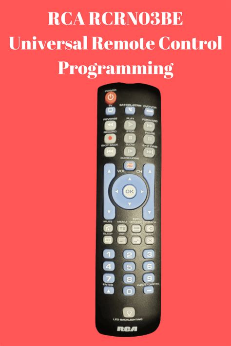 Rca Rcrn03be Universal Remote Control Programming How To Do Topics