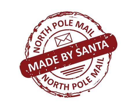 Correo Del Polo Norte Hecho Por Dise O De Sello De Goma Grunge De Santa