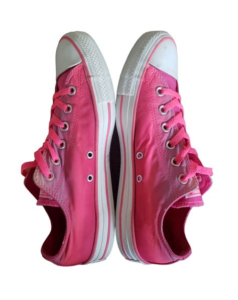 Converse Hot Pink Neon Ombre Lavender Tie Dye Stripes… - Gem