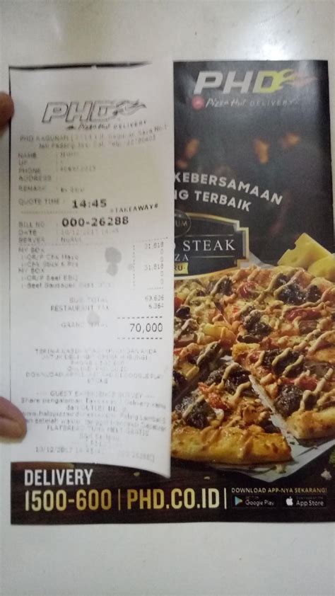 Menu At Pizza Hut Delivery Phd Indonesia Pizzeria South Jakarta Jl