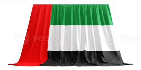 United Arab Emirates Flag Curtain In 3d Rendering Called Flag Of United