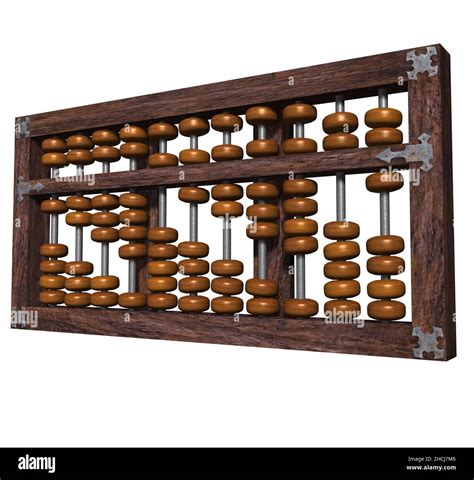 3D Rendering Illustration Of A Ancient Suanpan Chinese Abacus Stock