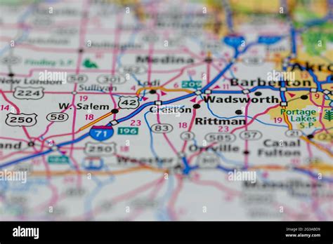 Creston ohio on a map hi-res stock photography and images - Alamy