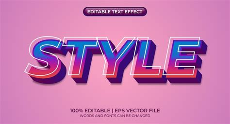 Effets De Texte Modifiables Effets De Texte De Style Vecteur Premium