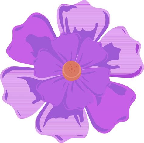 Purple flower in flat style. 24375935 Vector Art at Vecteezy