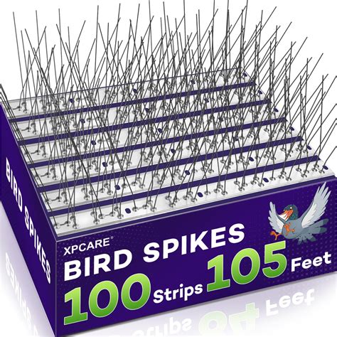 XPCARE 105 Feet Bird Spikes, Stainless Steel Bird Spikes Fence Spikes