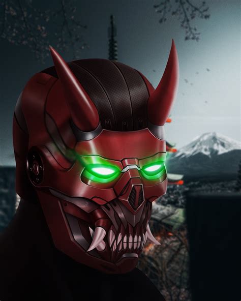 Artstation Cyber Oni Mask