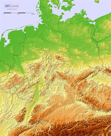 Topographische Karte Deutschland Karte