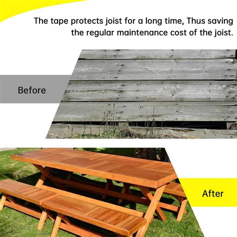 VAHIGCY Butyl Tape for Decking Deck Joist Flashing Tape Waterproof Roof Tape for Top of Joists ...