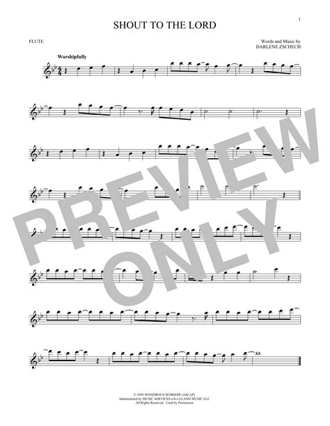 Hillsong Worship "Shout To The Lord" Sheet Music for Trumpet Solo | Download PDF - 1447414