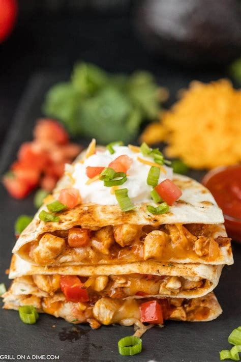 Chicken Fajita Quesadilla Grillonadime