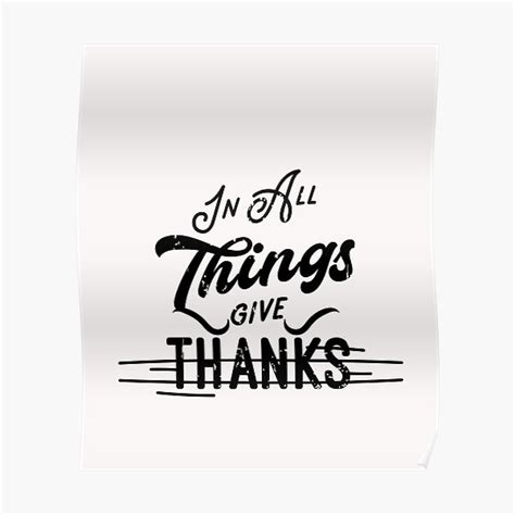 "In All Things Give Thanks To God - Bible Scripture Typography" Poster for Sale by SBWorld ...