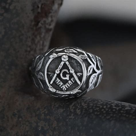 Masonic Symbol Stainless Steel Ring – GTHIC