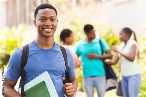 Black University Student Looking At The Camera Stock Photo Adobe Stock