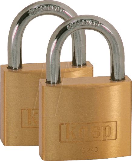 Kasp K D Brass Padlock Mm Twin Pack Keyed Alike At