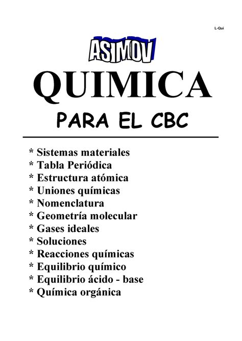 Quimica Para El Cbc Quimica Para El Cbc Sistemas