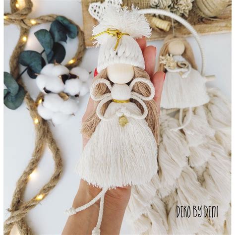 Macrame Angel Boho Christmas Decoration Makramee