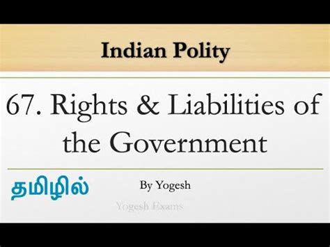 Rights Liabilities Of The Government Laxmikanth Indian Polity