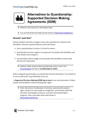 Fillable Online Supported Decision Making In WA State Informing