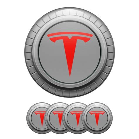 Tesla Wheel Emblem Stickers Center Cap 3D Grey Devil | Wheel Emblems ...