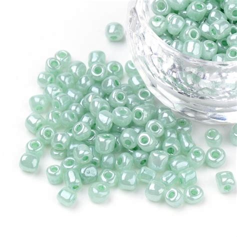 Seed Beads 4 Mm Glansig Mint