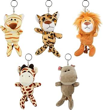 Auptiz 5pcs Small Animals Filled Sungle Animal Plush Set Plüschtier