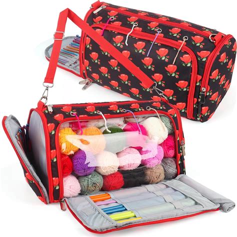 Coopay Yarn Bag Portable Knitting Storage Bag Triangle Design Crochet