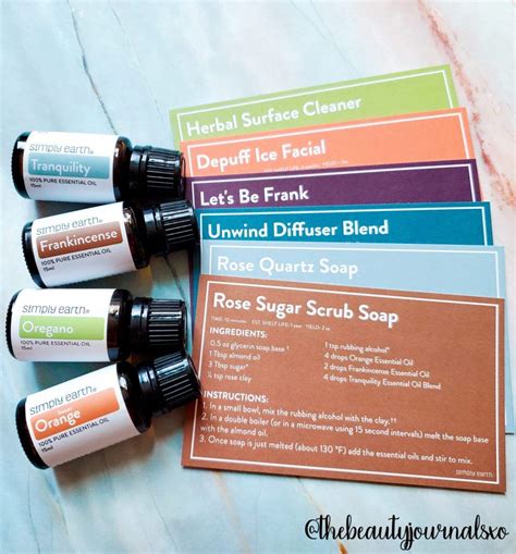 Simply Earth Essential Oil Recipe Box Review May The Beauty