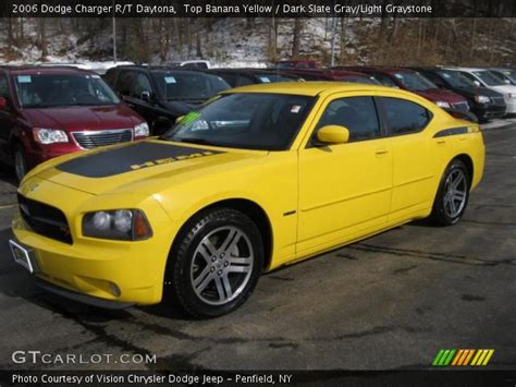 Top Banana Yellow 2006 Dodge Charger Rt Daytona Dark Slate Gray