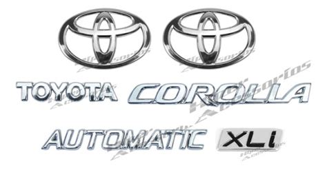 Emblemas Toyota Corolla Xli Automatic Logo Grade E Logo Mala Frete grátis