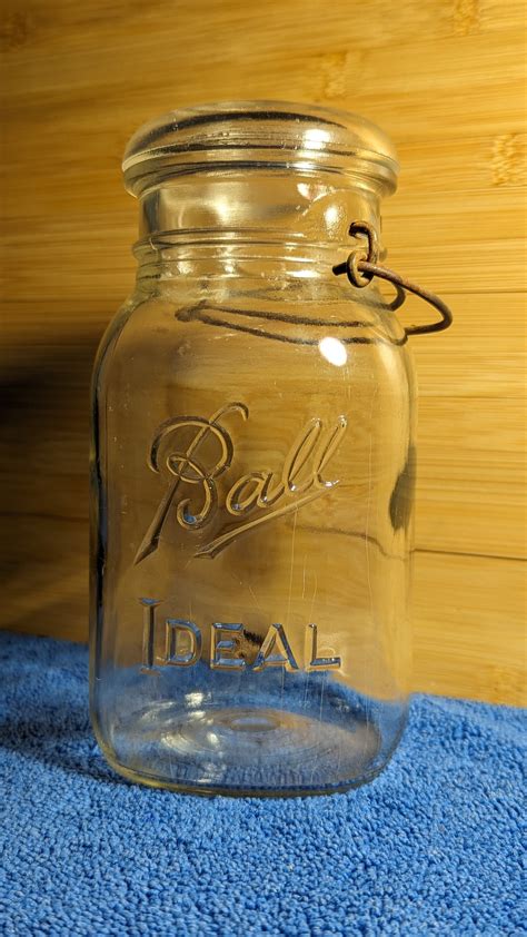 Vintage Mason Ball Ideal Jar 32 Oz Quart 1930 S Container Canning In Great Condition For